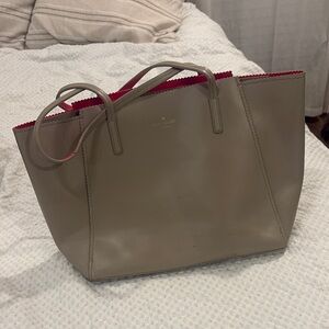 Kate Spade Tan and Pink Tote Bag